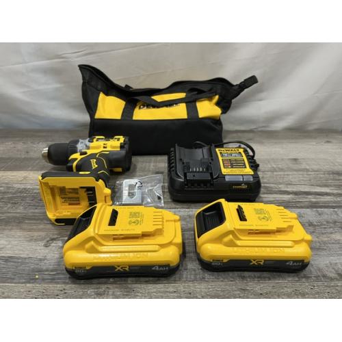 AS-IS DEWALT 20V XR Lithium-Ion Cordless Brushless 1/2 in. Drill/Driver Kit