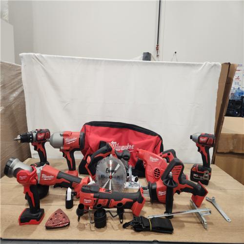 AS-IS- M18 18-Volt Lithium-Ion Cordless Combo Kit 9-Tool with 2-Batteries  Charger and Tool Bag