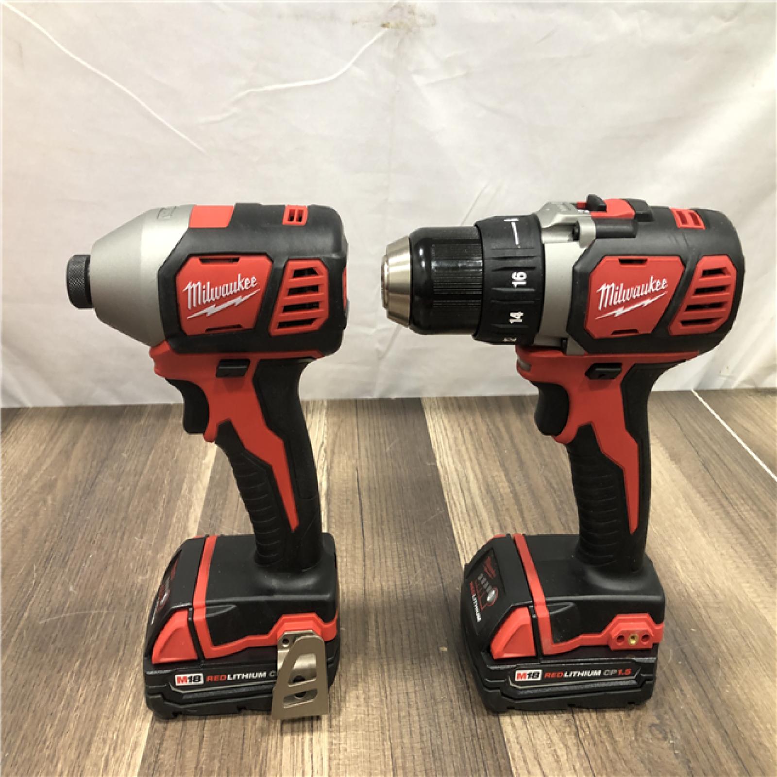 AS-IS Milwaukee  18V Lithium-Ion Cordless Drill Driver/Impact Driver Combo Kit
