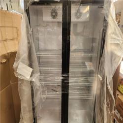 Phoenix AS-IS Koolmore 47 in. Commercial 2-Glass-Door Merchandiser Refrigerator  35 cu. ft. in Black