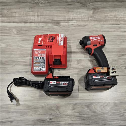 Milwaukee 2953-22 M18 FUEL 18V Lithium-Ion Brushless Cordless 1/4 Hex Impact Driver Kit 5.0 Ah