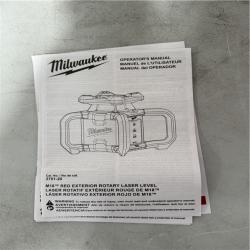CALIFORNIA AS-IS Milwaukee M18 Red Exterior Rotary Laser Level Kit, includes (1) Battery & Charger: Appears in Like New Condition