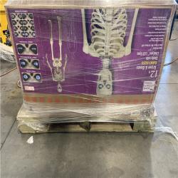 DALLAS LOCATION - Home Accents Holiday 12 ft. Grave & Bones Giant-Sized Skelly with LifeEyes™ LCD Eyes H5