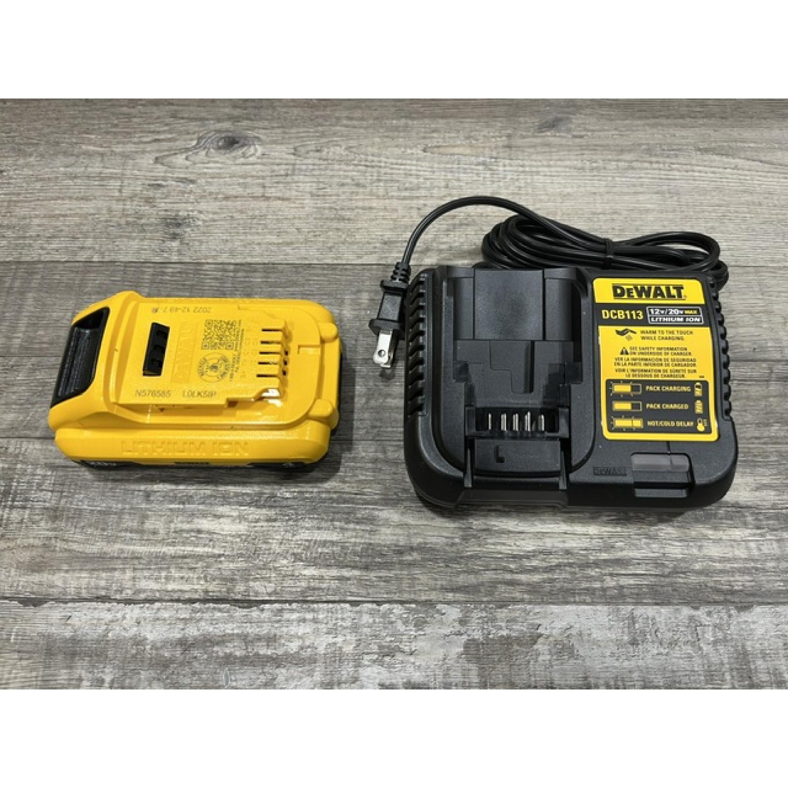 AS-IS DEWALT 20-Volt MAX Lithium-Ion 4.0Ah Battery with 12-Volt to 20-Volt MAX Charger