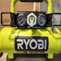 Houston Location - RYOBI 18-Volt ONE+ Cordless 1 Gal. Portable Air Compressor with 4.0 Ah LITHIUM+ High Capacity Battery and 18-Volt Charger - Appears IN NEW Condition