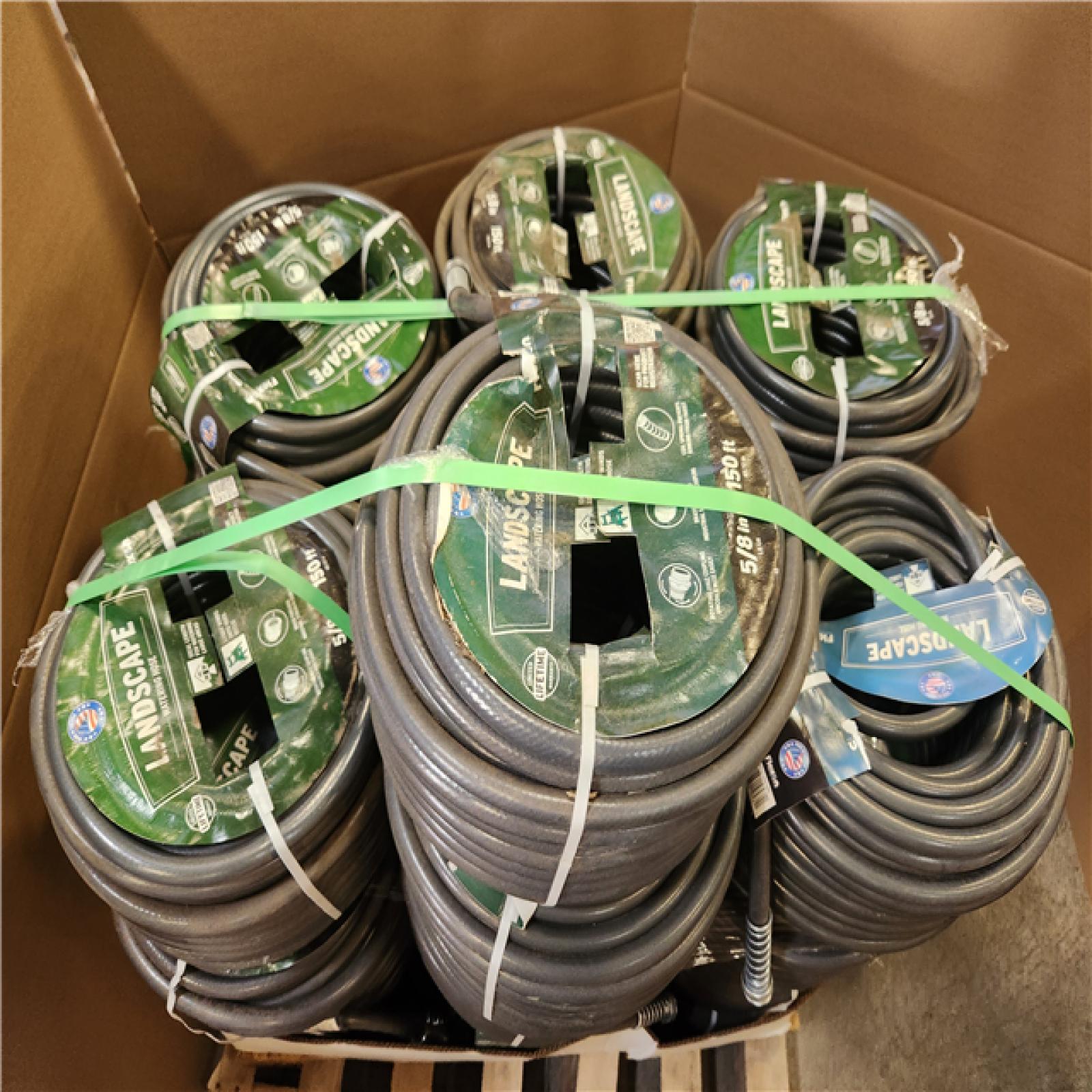 Phoenix AS-IS Flexon 5/8 in. Dia x 150 ft. Supreme Duty Water Hose - 400 PSI Burst - Gray Pallet (25-Hoses)