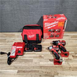 HOUSTON LOCATION - AS-IS Milwaukee 18V Lithium-Ion Cordless Drill Driver/Impact Driver Combo Kit