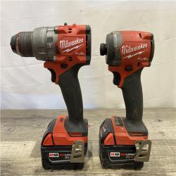 AS-IS Milwaukee FUEL 18V Lithium-Ion Brushless Cordless Hammer Drill and Impact Driver Combo Kit