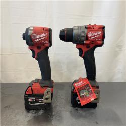 AS-IS- MILWAUKEE FUEL 18V Lithium-Ion Brushless Cordless Hammer Drill and Impact Driver Combo Kit
