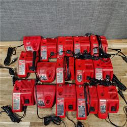 HOUSTON LOCATION - AS-IS MILWAUKEE BATTERY CHARGER PACK QTY - 15
