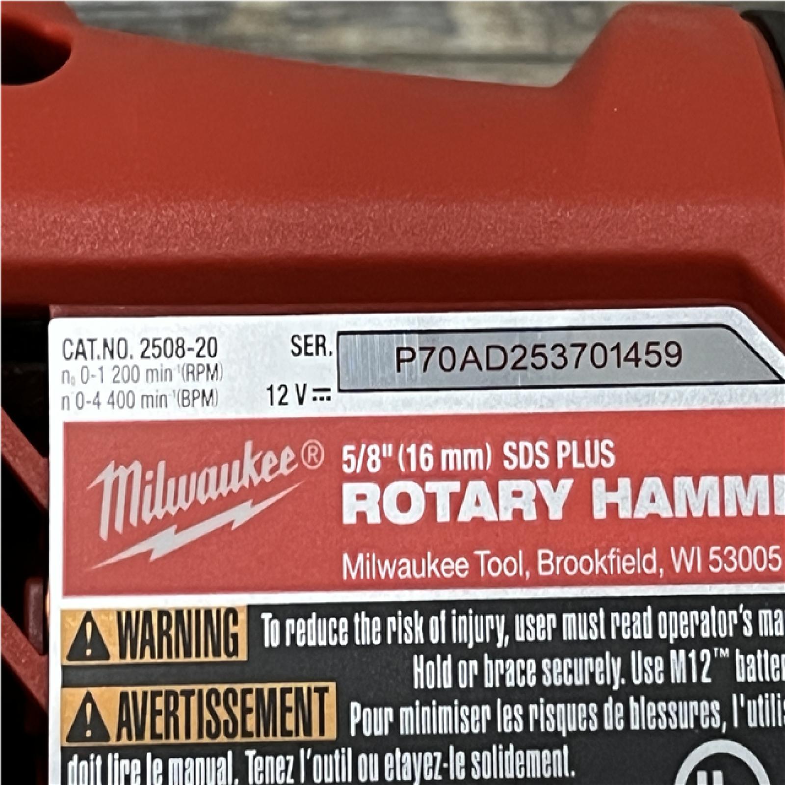 AS-IS Milwaukee  FUEL 12V Lithium-Ion Brushless Cordless 5/8 in. SDS-Plus Rotary Hammer Drill (Tool-Only)