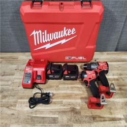 HOUSTON LOCATION - AS - IS Milwaukee FUEL 18V Lithium-Ion Brushless Cordless Hammer Drill and Impact Driver Combo Kit