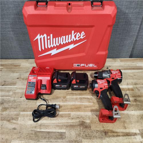 HOUSTON LOCATION - AS - IS Milwaukee FUEL 18V Lithium-Ion Brushless Cordless Hammer Drill and Impact Driver Combo Kit