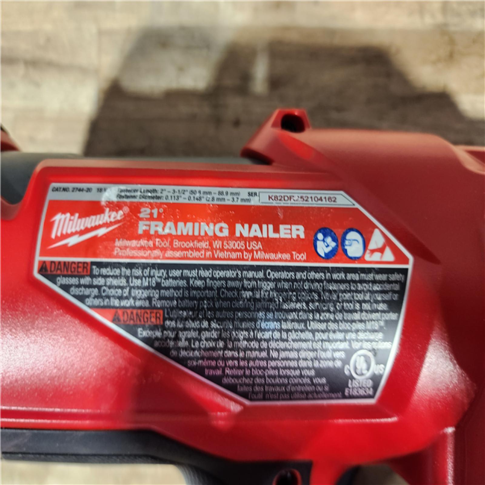 HOUSTON LOCATION - AS - IS Milwaukee FUEL 3-1/2 in. 18-Volt 21-Degree Lithium-Ion Brushless Cordless Framing Nailer (Tool-Only)