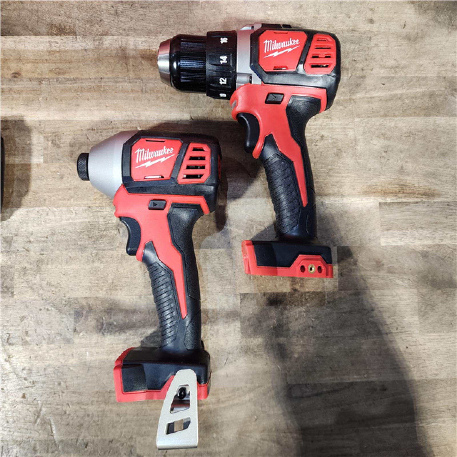 HOUSTON LOCATION - AS-IS Milwaukee 18V Cordless Brushed 2-Tool Drill/Driver and Impact Driver Kit