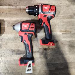 HOUSTON LOCATION - AS-IS Milwaukee 18V Cordless Brushed 2-Tool Drill/Driver and Impact Driver Kit