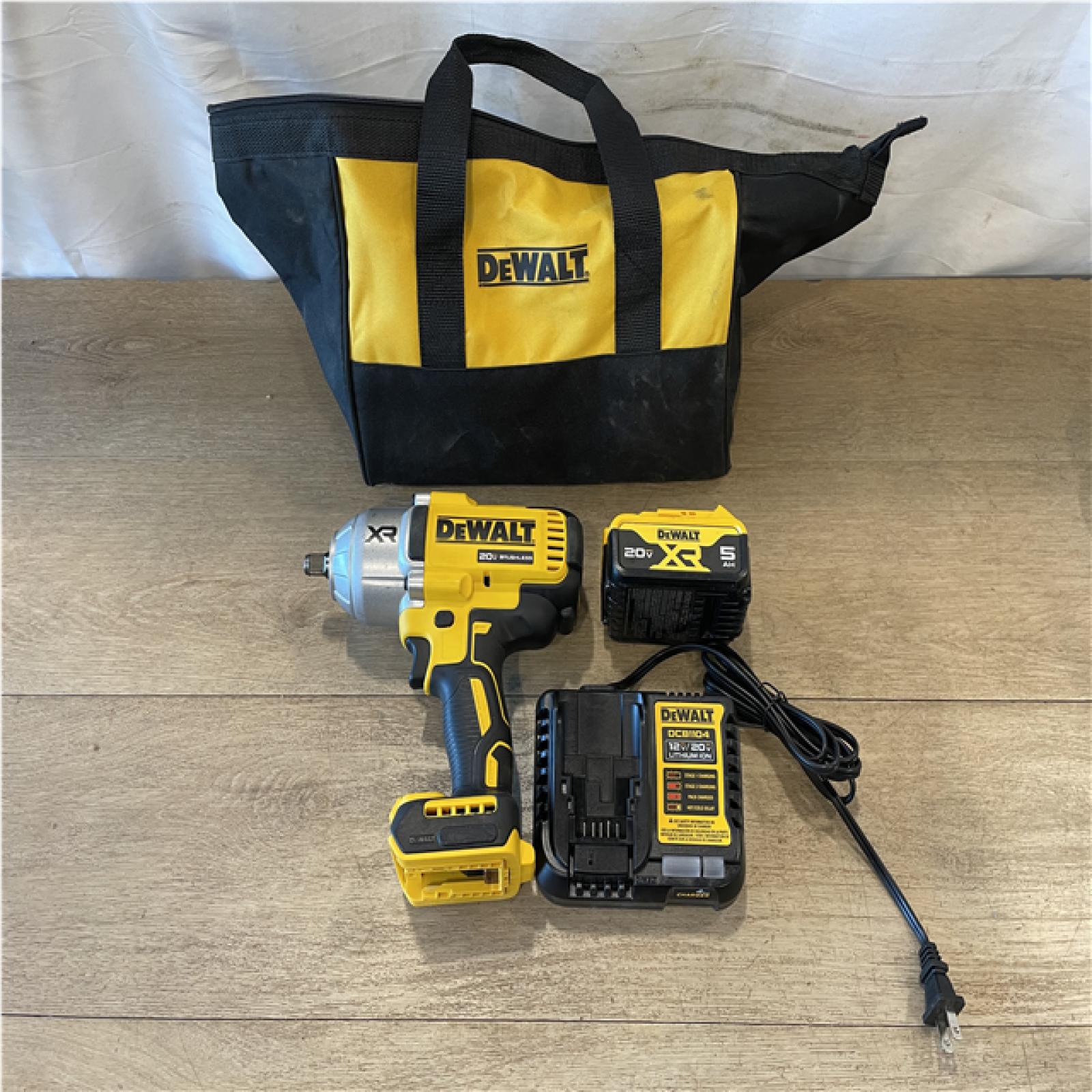 AS-IS DEWALT 20V MAX Lithium-Ion Cordless 1/2 in. Impact Wrench Kit