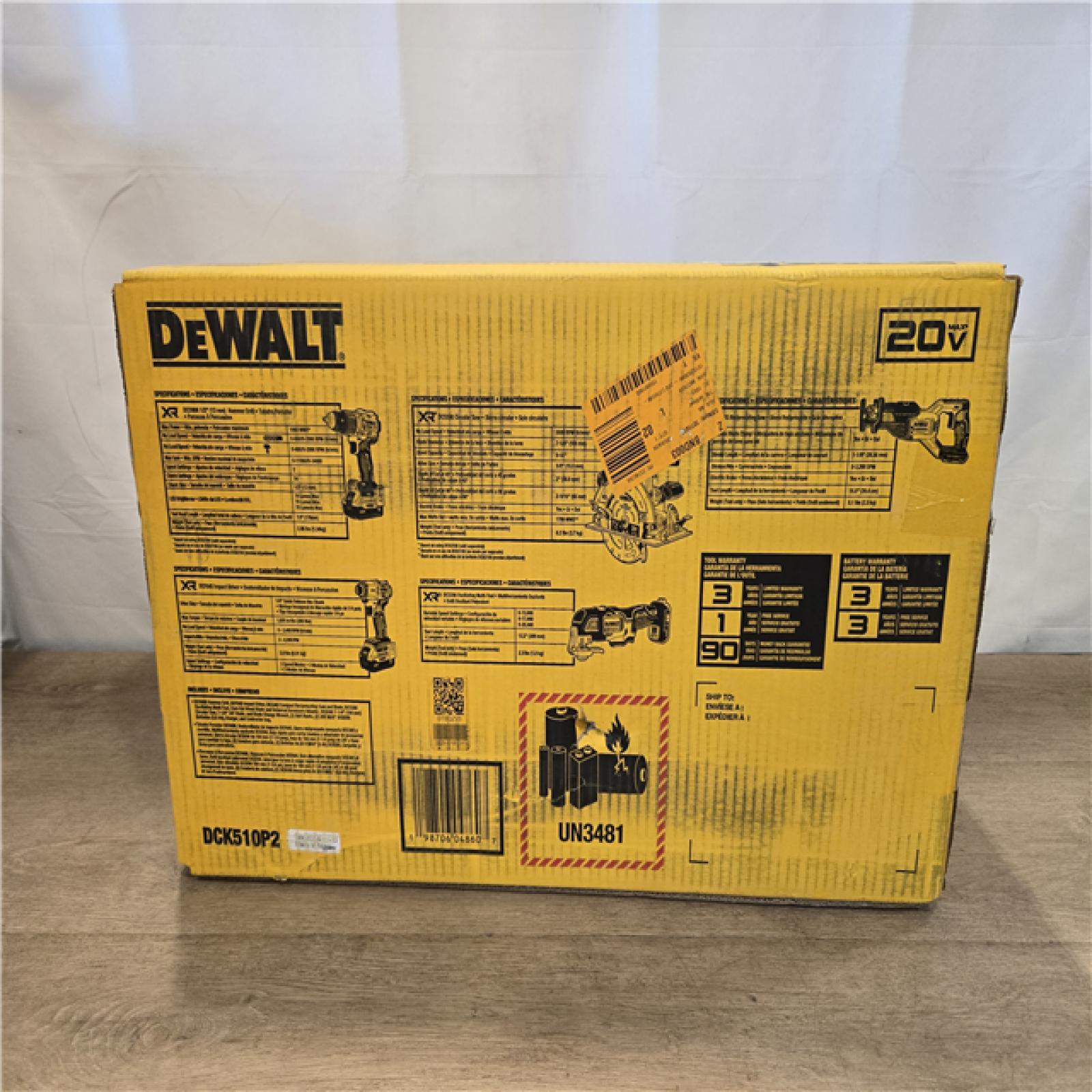 NEW!- DEWALT 20V Lithium-Ion Cordless 5-Tool Combo Kit