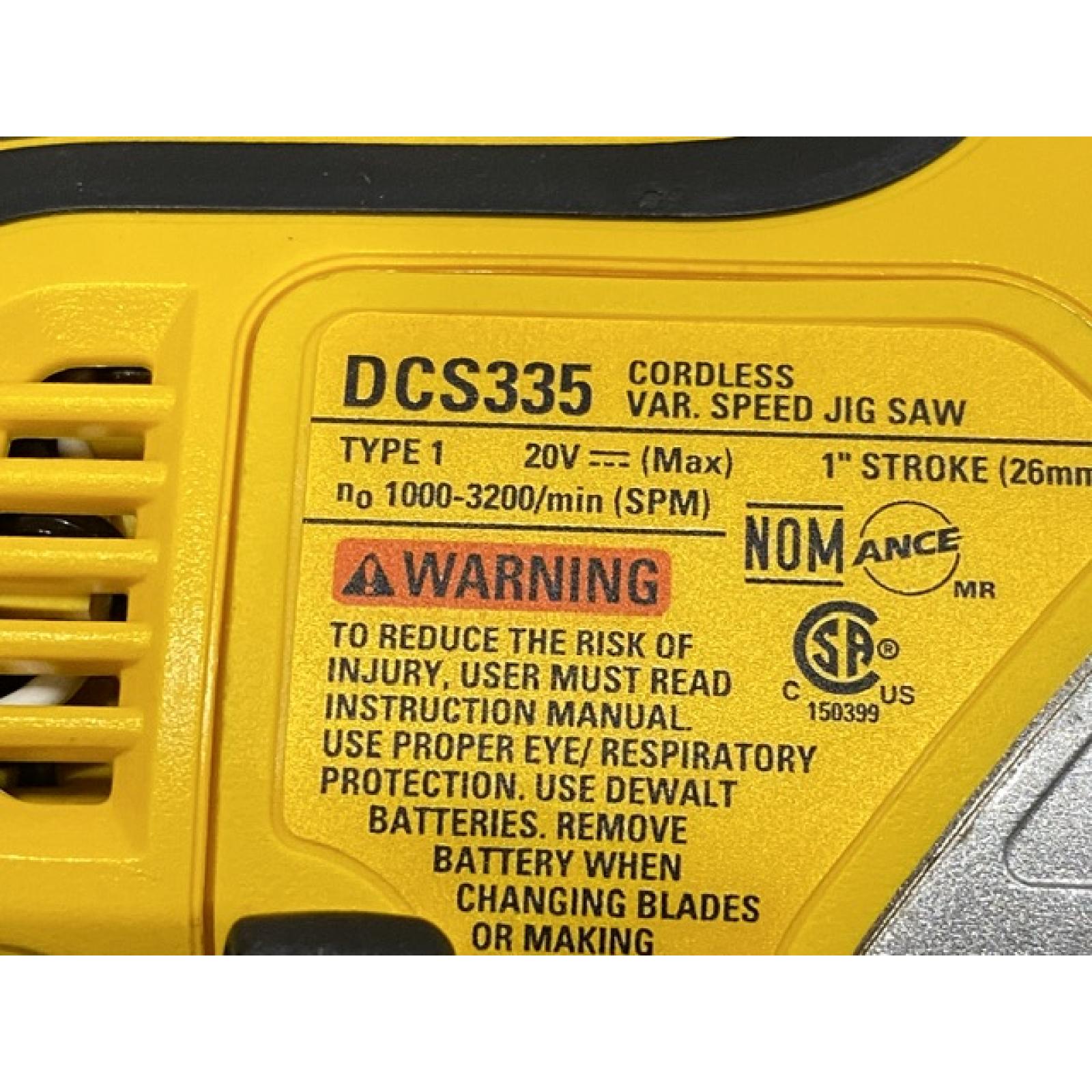 AS-IS DEWALT 20V MAX XR Cordless Barrel Grip Jigsaw (Tool Only)