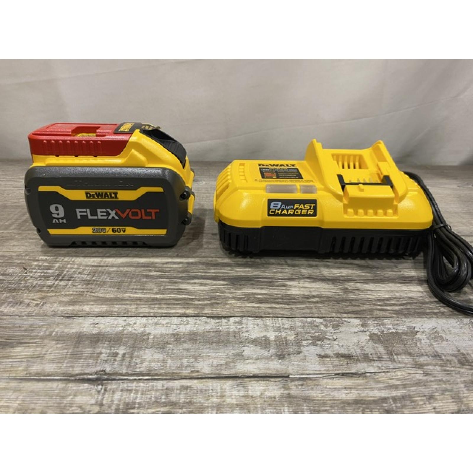 AS-IS DEWALT 20V/60V MAX FLEXVOLT Lithium-Ion 9.0Ah Battery and Charger Starter Kit