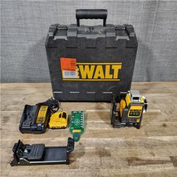 HOUSTON LOCATION - AS-IS DeWalt 12V MAX Lithium-Ion 100 Ft. Green Self-Leveling 3-Beam 360 Degree Laser Level with 2.0Ah Battery  Charger and Case
