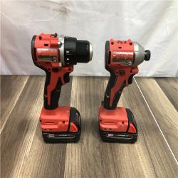 AS-IS Milwaukee 18V Lithium-Ion Brushless Cordless Compact Drill/Impact Combo Kit