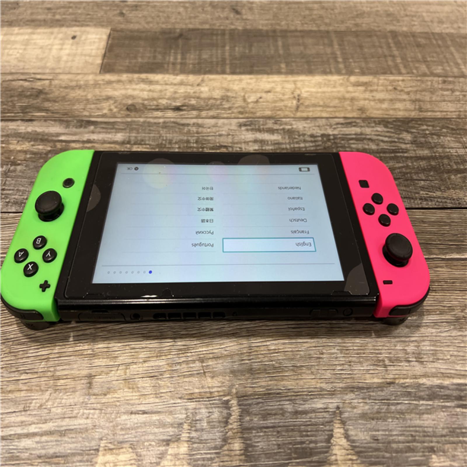AS-IS Nintendo Switch – OLED Model W\Joy-Con Neon Pink/Neon Green