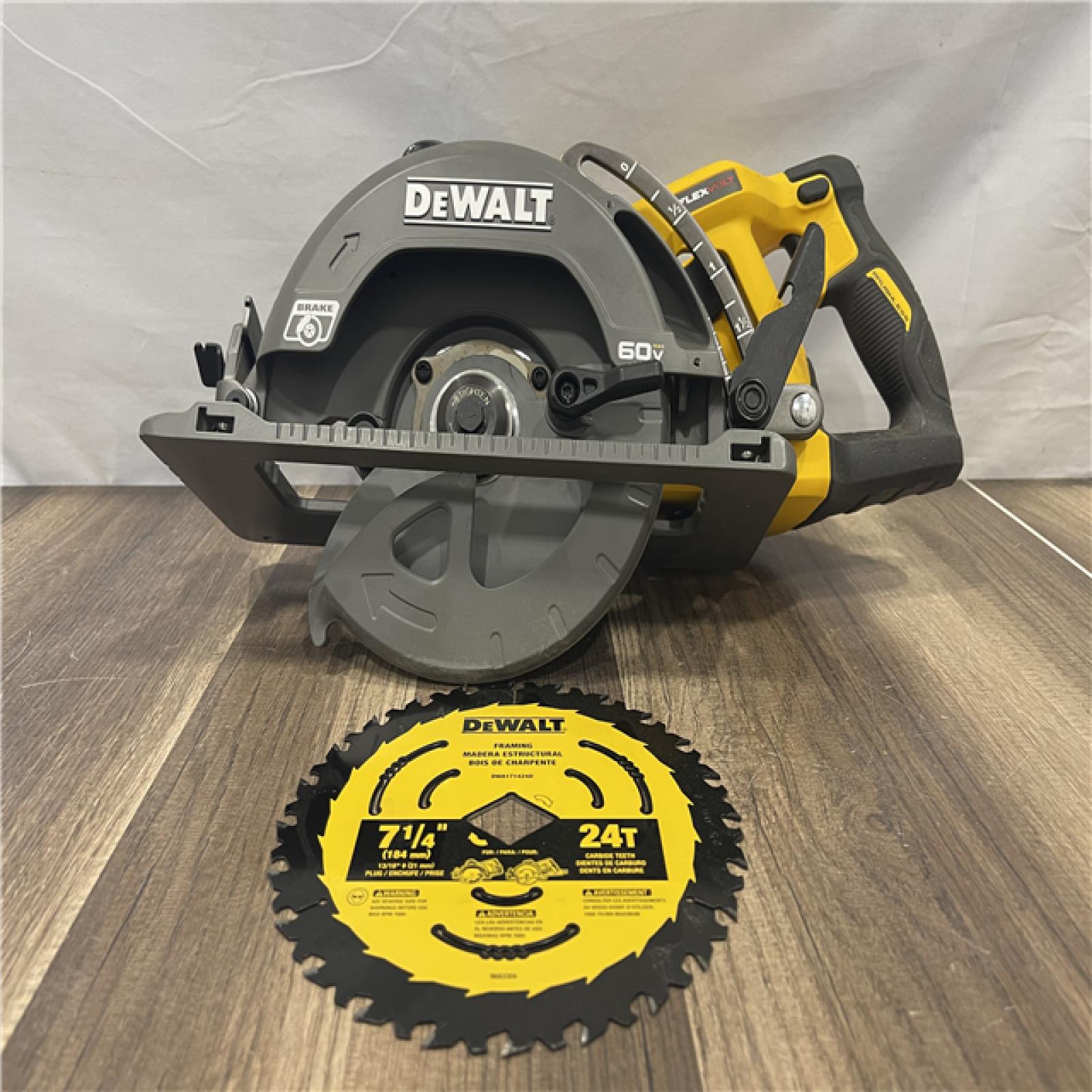 AS-IS DEWALT FLEXVOLT 60V MAX Cordless Brushless 7-1/4 in. Wormdrive Style Circular Saw (Tool Only)