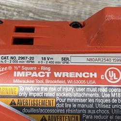 AS-IS Milwaukee FUEL 18V Lithium-Ion Brushless Cordless 1/2 in. Impact Wrench with Friction Ring (Tool-Only)