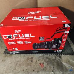 HOUSTON LOCATION - AS-IS (NEW) Milwaukee M18 FUEL Brushless Cordless 21 in. Walk Behind Dual Battery Self-Propelled Mower Kit W/ (2) FORGE HD12.0 BATTERY & RAPID CHARGER