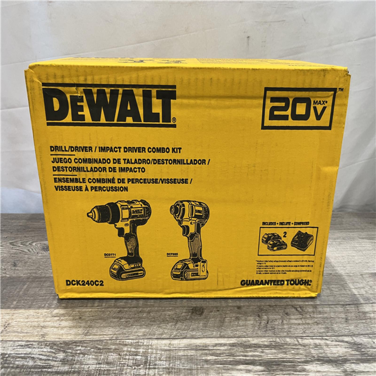 NEW - DEWALT 20V MAX Cordless Drill/Impact 2 Tool Combo Kit