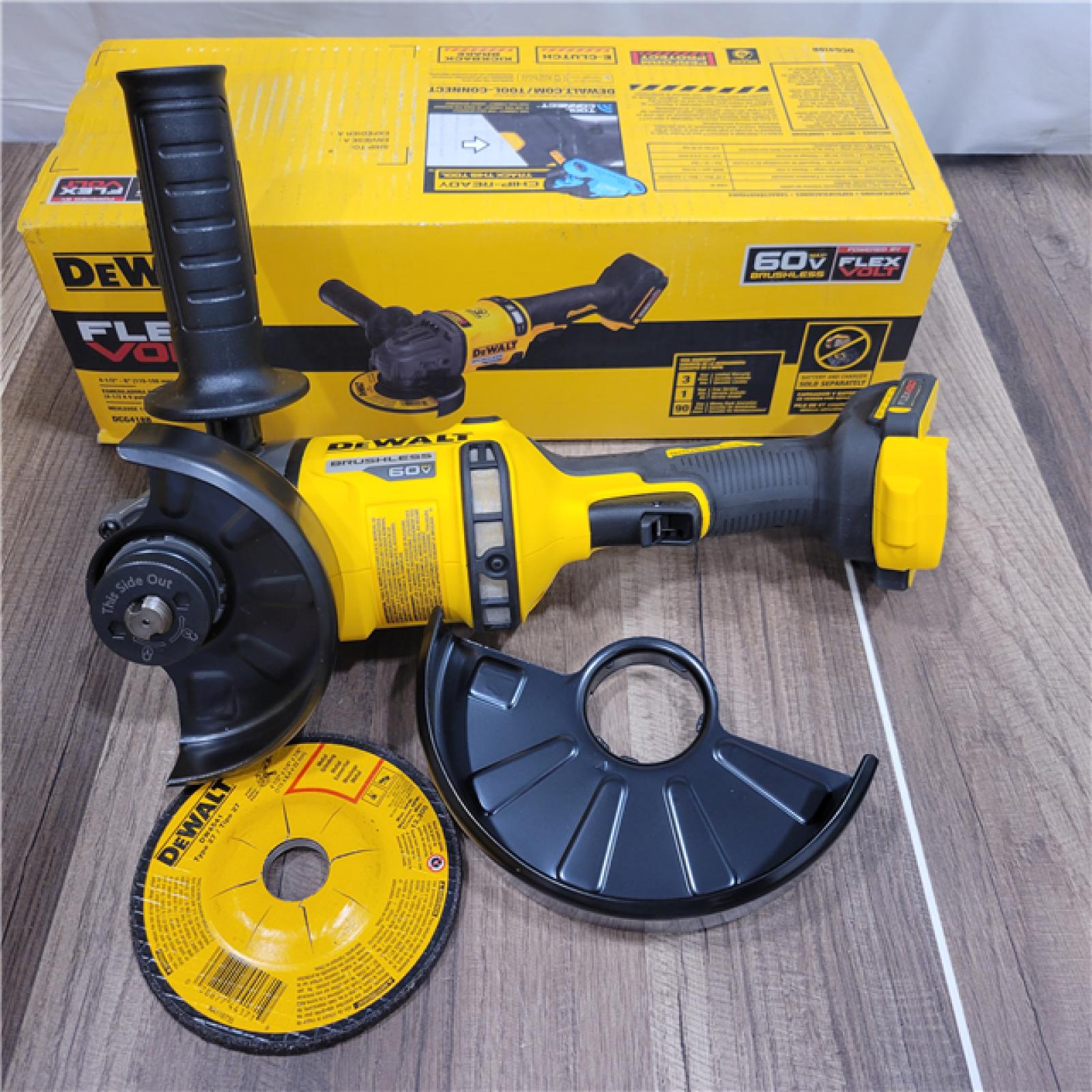 GOOD DEWALT 60V MAX Cordless Brushless 4.5 in. to 6 in. Small Angle Grinder with Kickback Brake (Tool Only)