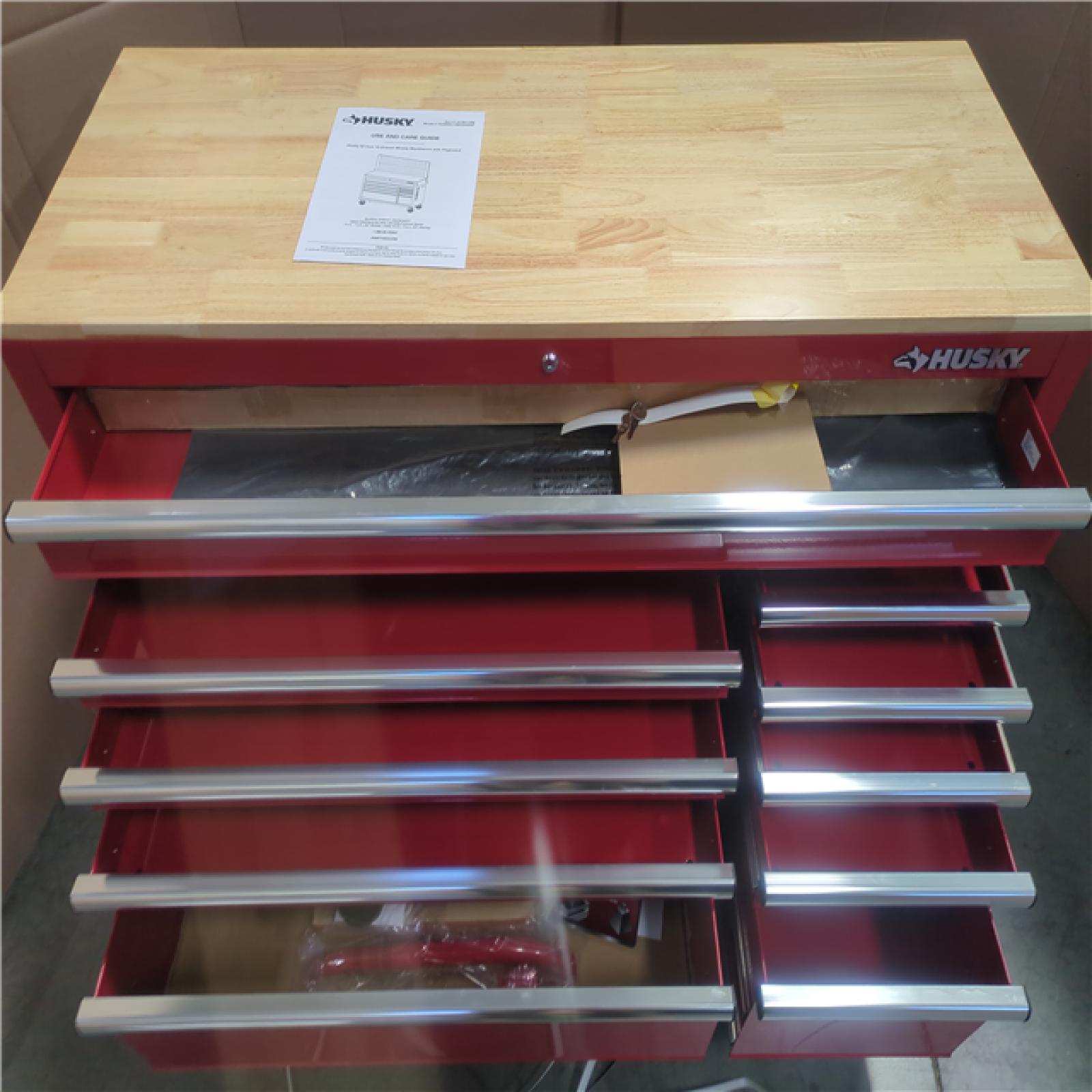 California AS-IS Husky 10-Drawer Mobile Workbench