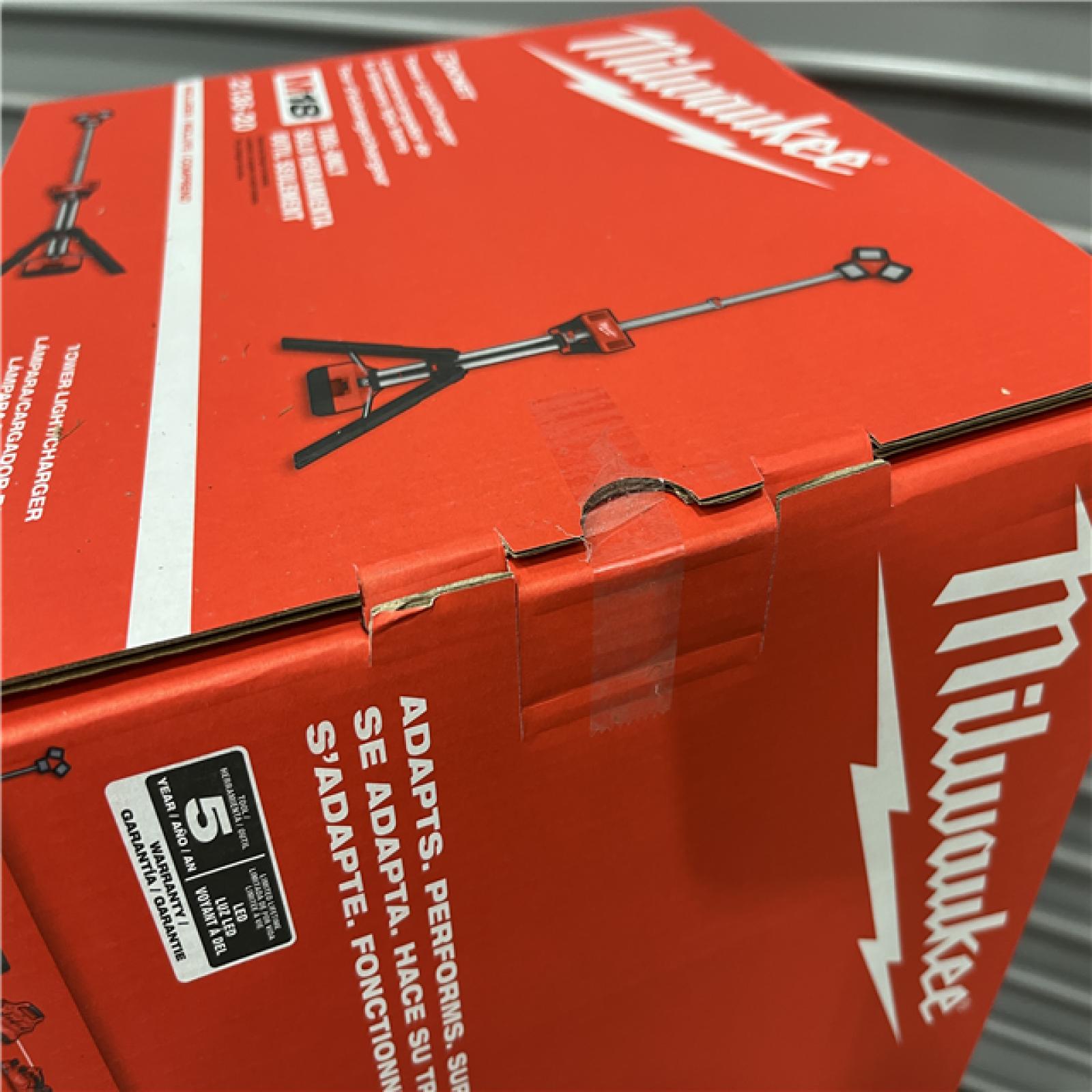 NEW - Milwaukee 18-Volt Lithium-Ion Cordless 6 000 Lumens Rocket Dual Power Tower Light with Charger (Tool-Only)