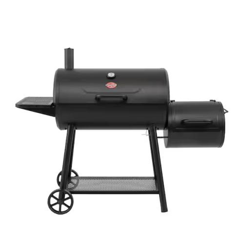 DALLAS LOCATION - Char-Griller Smokin' Champ Charcoal Grill Offset Smoker in Black
