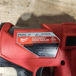 HOUSTON LOCATION - AS - IS Milwaukee FUEL 12-Volt Lithium-Ion Brushless Cordless 18-Gauge 1-1/2 in. Compact Brad Nailer (Tool Only)