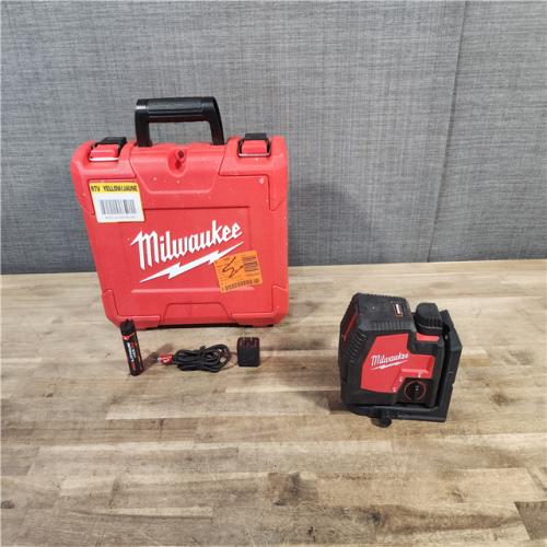HOUSTON LOCATION - AS-IS Milwaukee 3521-21 4V Lithium-Ion Cordless USB Rechargeable Green Beam Cross Line Laser