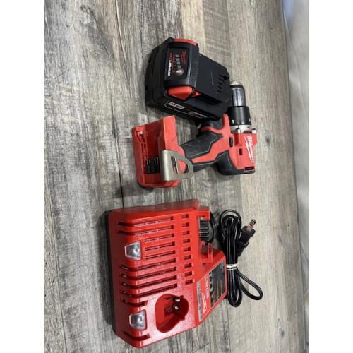 AS-IS Milwaukee 18V Lithium-Ion Brushless Cordless 1/2 in. Compact Hammer Drill/Driver Kit