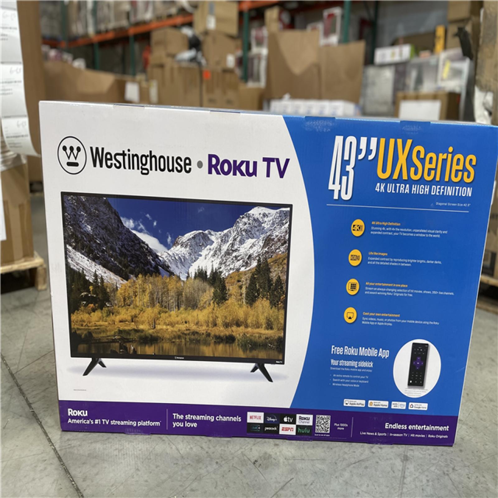NEW! -Westinghouse - 43 4K UHD Smart Roku TV with HDR