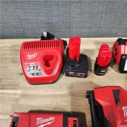HOUSTON LOCATION - AS-IS MILWAUKEE 7 TOOL COMBO KIT W/ (2) BATTERY & CHARGER