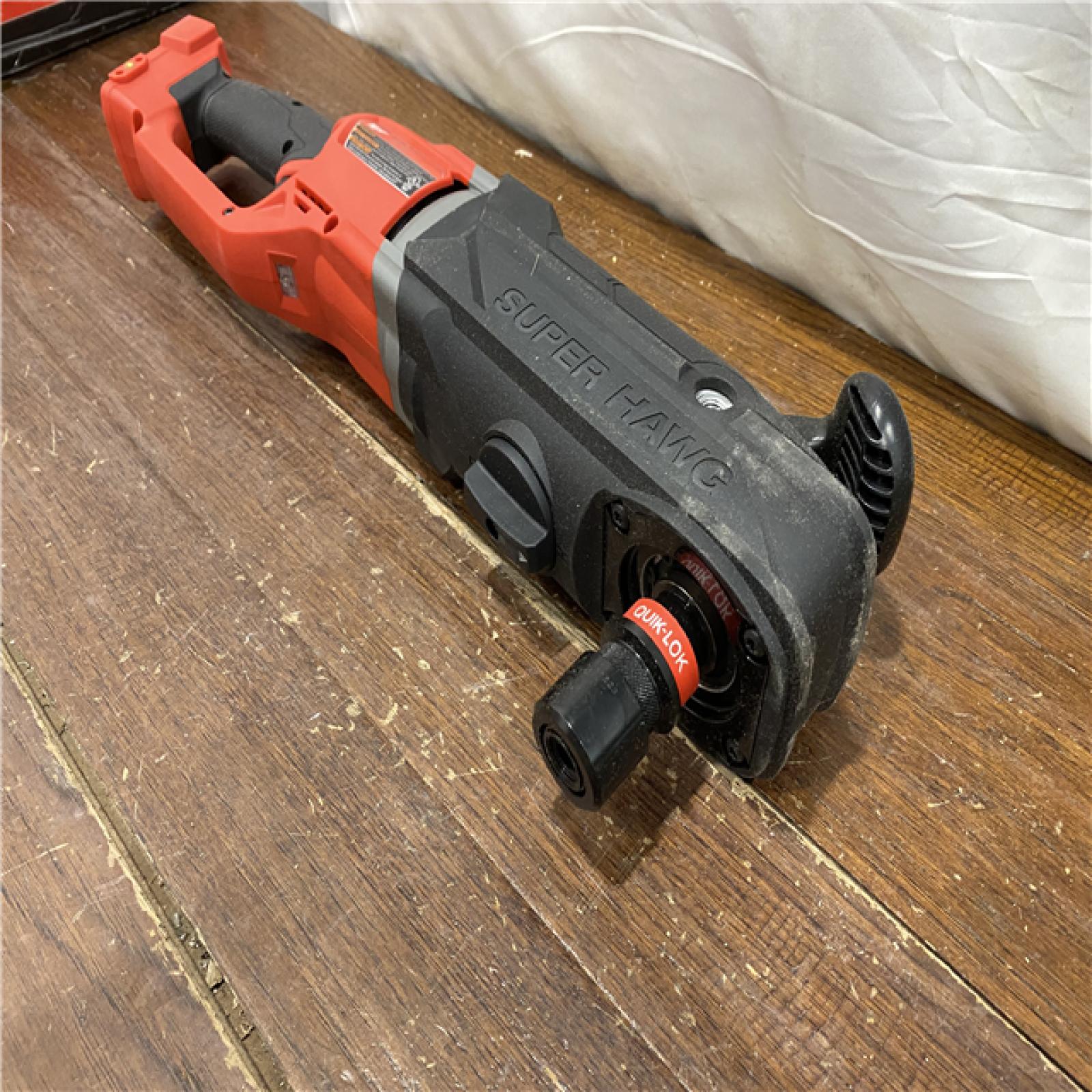 AS-IS Milwaukee M18 FUEL Brushless Cordless SUPER HAWG 7/16 in. Right Angle Drill (Tool-Only)