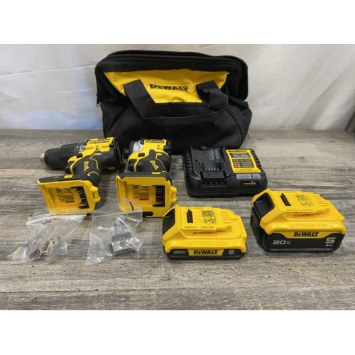 AS-IS DEWALT ATOMIC 20V MAX Lithium-Ion Cordless 2-Tool Combo Kit