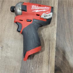 AS-IS Milwaukee M12 FUEL SURGE 12V Lithium-Ion Brushless Cordless 1/4 in. Hex Impact Driver Compact Kit W/Two 2.0Ah Batteries, Bag