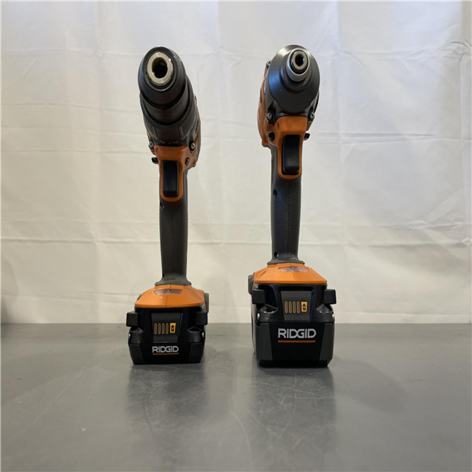 AS-IS - RIDGID 18V Brushless Cordless 2-Tool Combo Kit with Hammer Drill, Impact Driver Kit