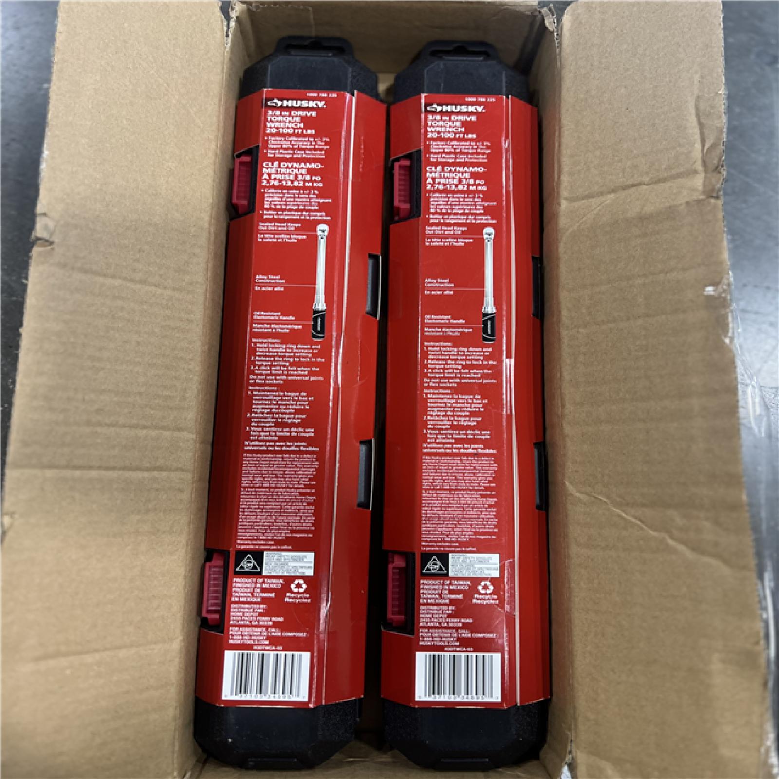 NEW! - Husky 3/8 in. Drive Torque Wrench 20 ft./lbs. to 100 ft./lbs - (2 UNITS)
