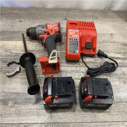 AS-IS Milwaukee FUEL 18V Lithium-Ion Brushless Cordless 1/2 in. Hammer Drill Driver Kit