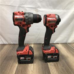 AS-IS Milwaukee FUEL 18V Lithium-Ion Brushless Cordless Hammer Drill and Impact Driver Combo Kit