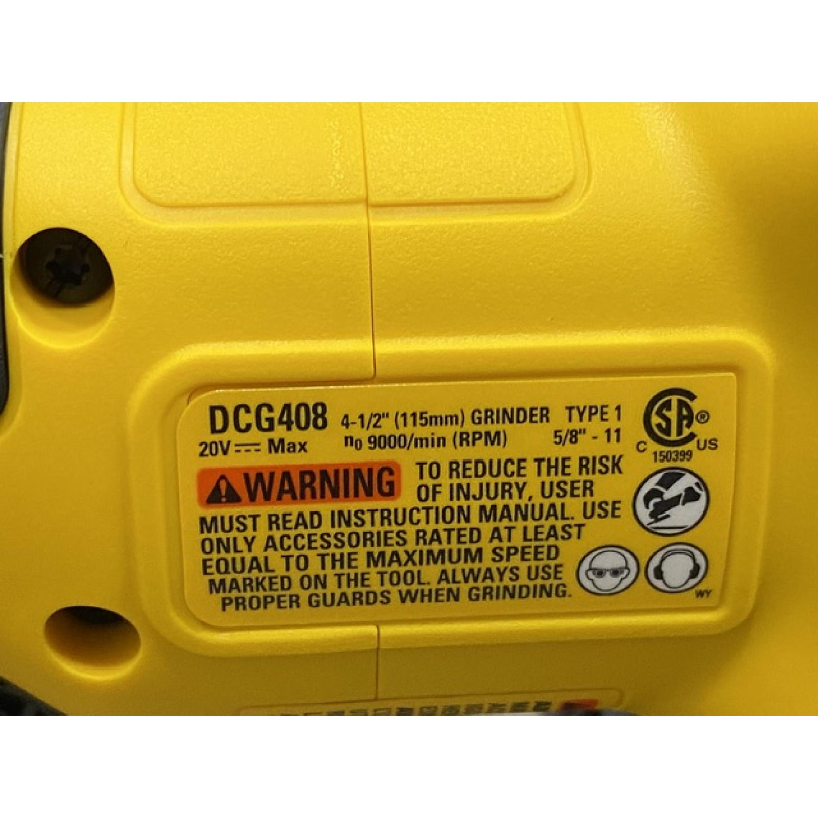 AS-IS DEWALT 20V MAX Cordless Brushless 4-1/2 in. Angle Grinder with Paddle Switch (Tool Only)