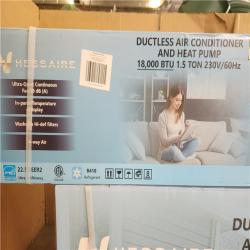 Phoenix NEW Hessaire DIY 21 SEER2 18 000 BTU WiFi 1.5-Ton Ductless Mini Split Air Conditioner  Heat Pump  Variable Speed Inverter-208V/230V (SEALED)