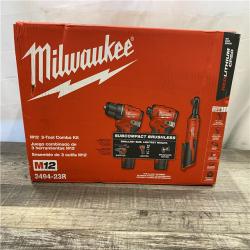 NEW - Milwaukee 12-Volt Lithium-Ion Brushless Cordless Subcompact Drill &Impact Driver Combo Kit